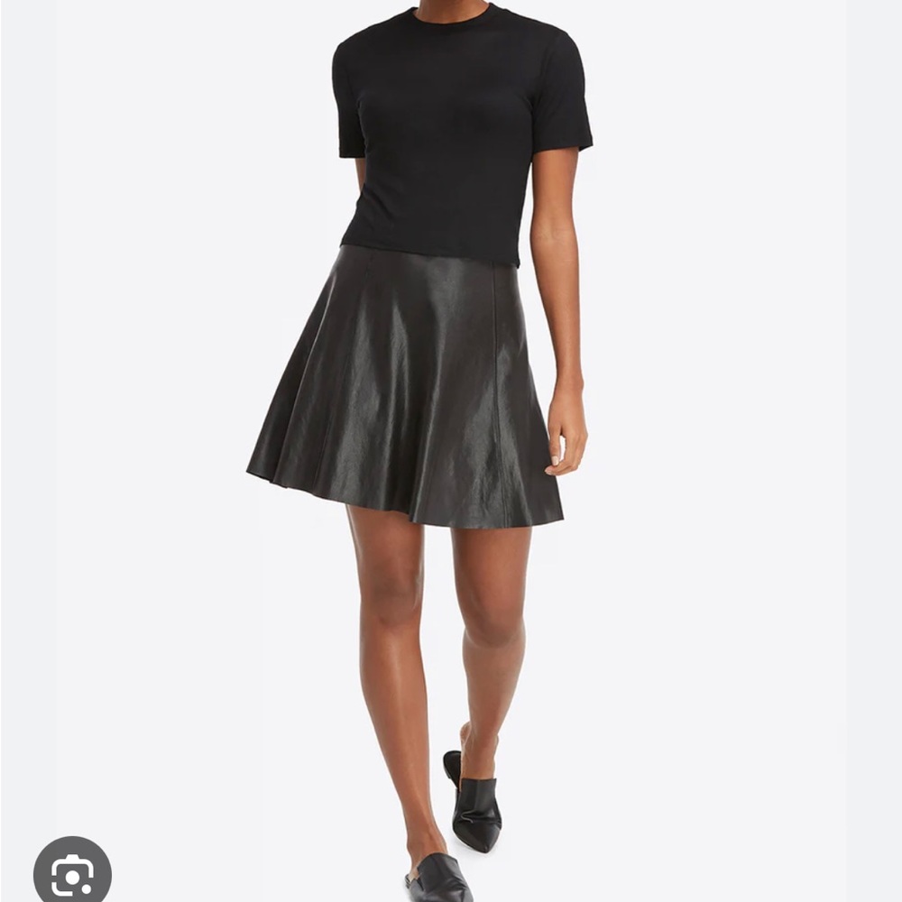 Spanx Faux Leather Skater Skirt